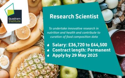 Vacancy for Research Scientist (Food & Nutrition)