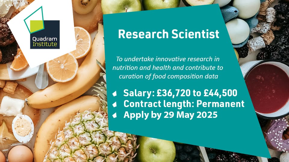 Vacancy for Research Scientist (Food & Nutrition)